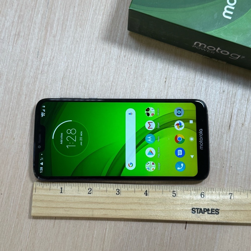 Motorola Moto G7 Power (Verizon) ONLY 32GB Marine Blue Great Conditions W/Box!! - Picture 8 of 10